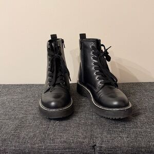 Madden Girl Black Combat Boots